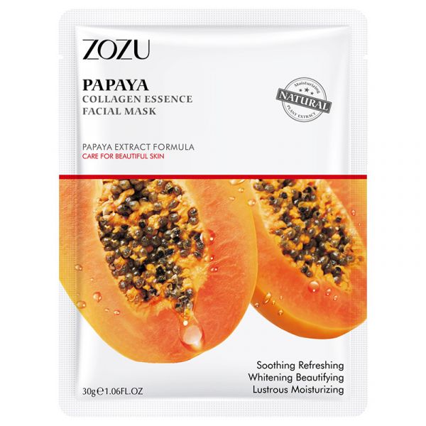 Moisturizing mask with papaya extract and collagen ZOZU (22552)